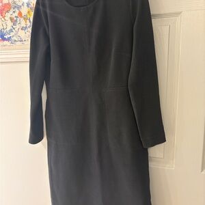 Boden Black Long-Sleeve Sheath Dress US 8L